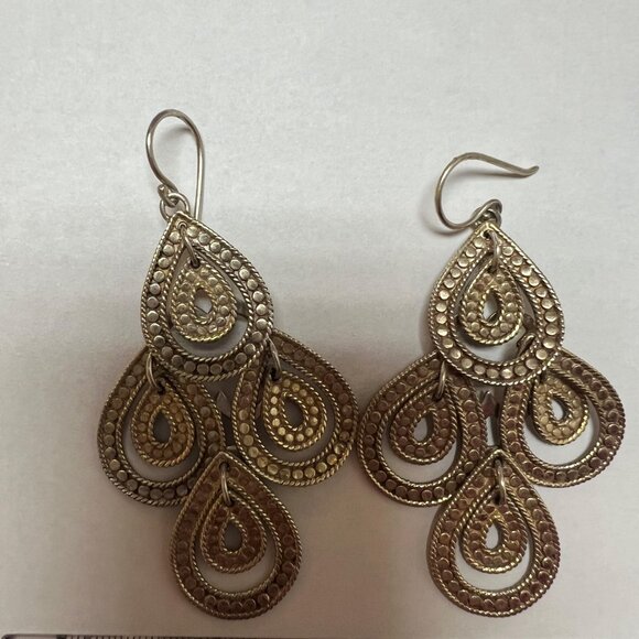 Anna Beck Vintage Chandelier Drop Dangle Earrings - Picture 3 of 3